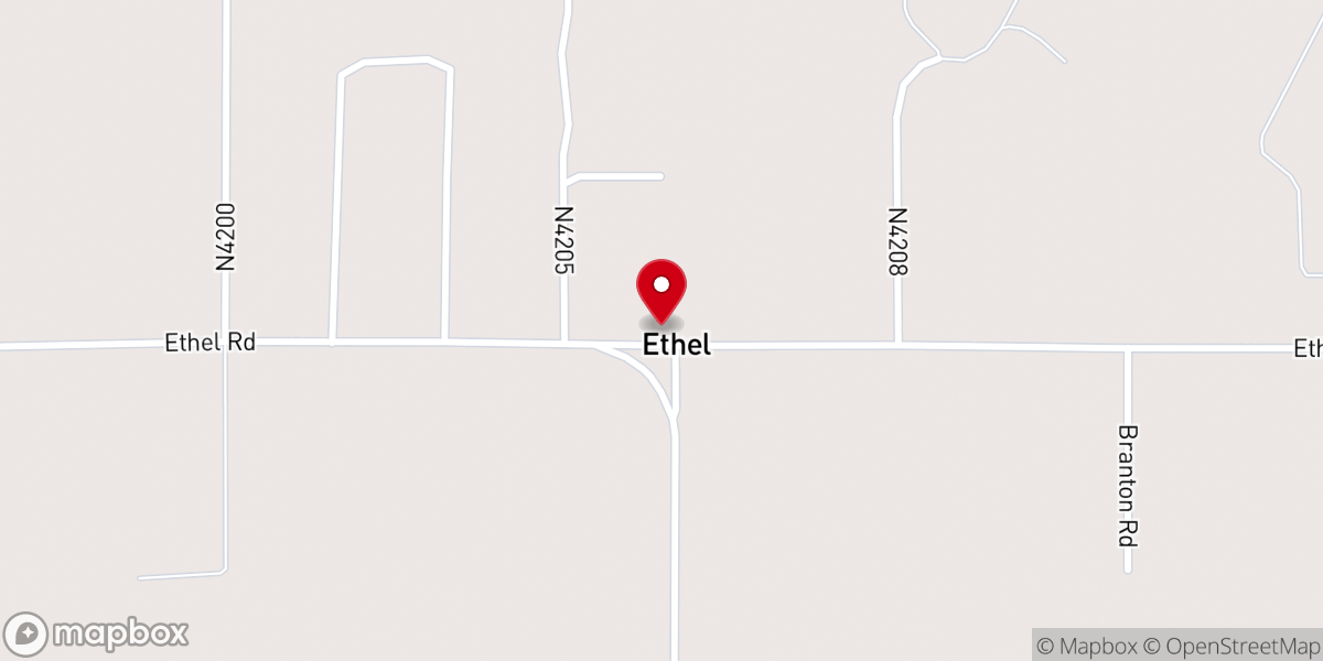 Map showing location of Ethel Landmark Mssnry Baptist Ch