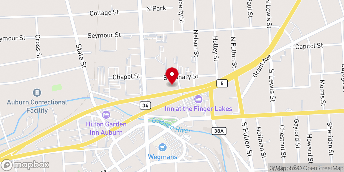 Map showing location of St Luke's United Church of Christ