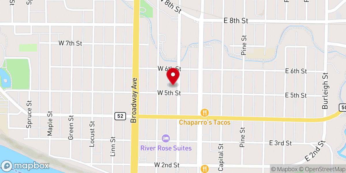 Map showing location of United Church of Christ (Congregational)