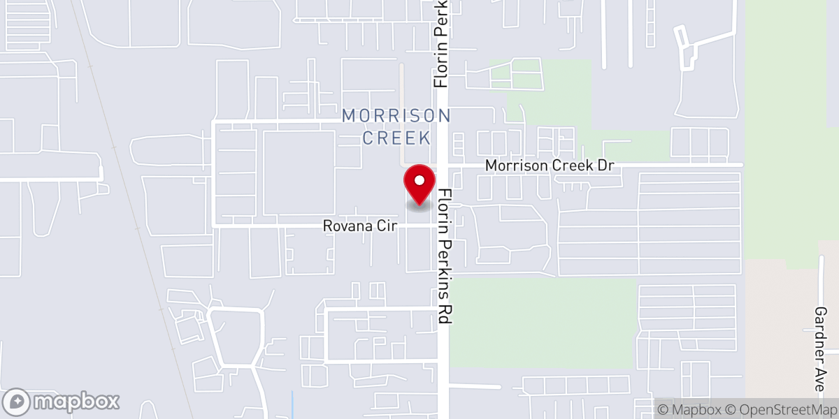 Map showing location of Calvary Chapel of Sacramento