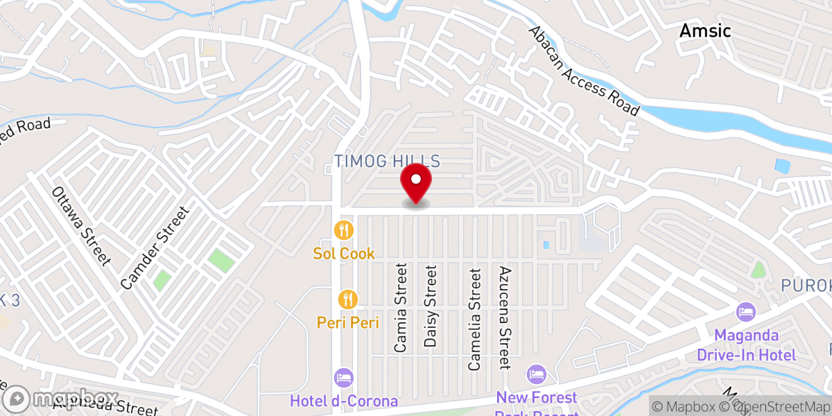 Map showing location of Angeles Immanuel Church