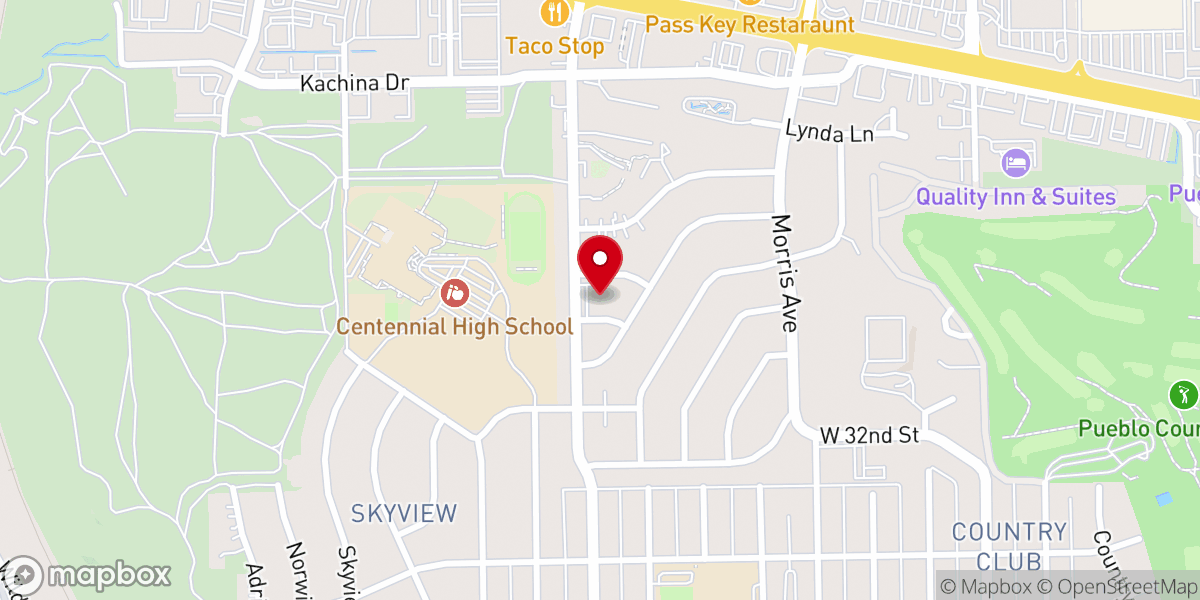 Map showing location of New Heights Baptist Church