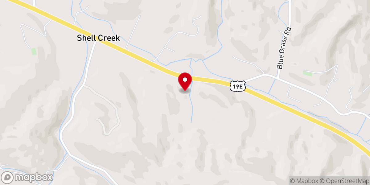 Map showing location of Lower Shell Creek School