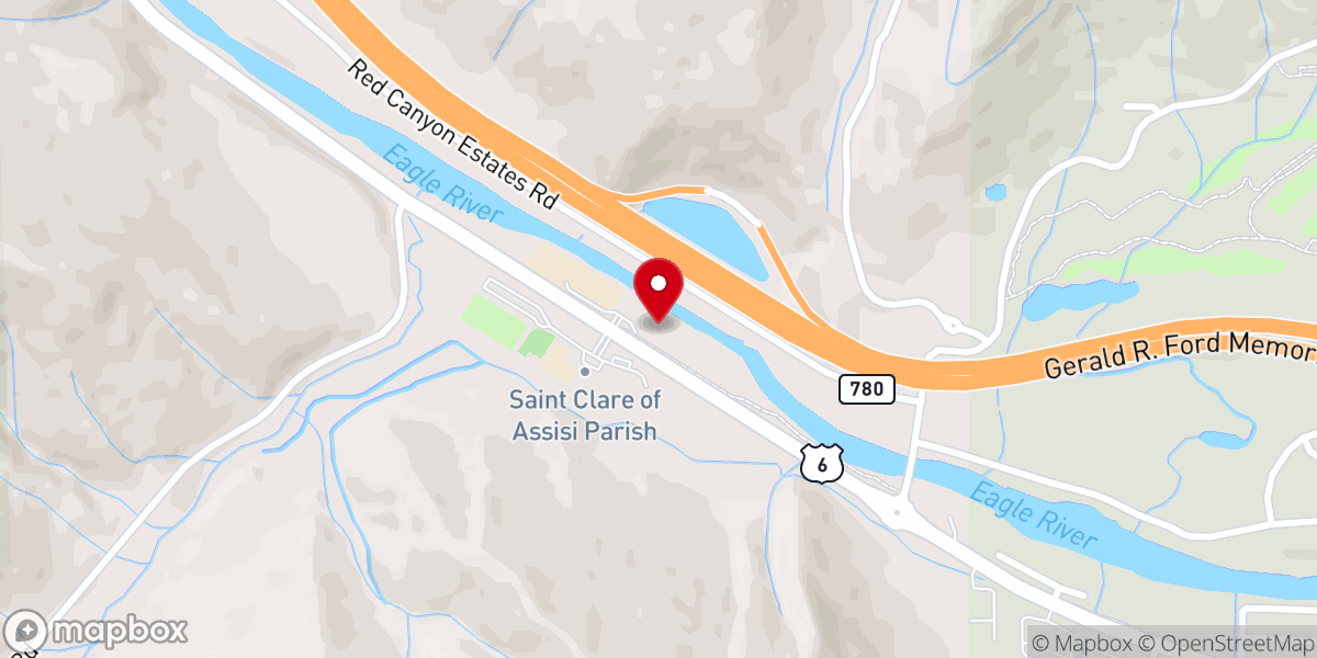 Map showing location of Calvary Chapel Vail Valley