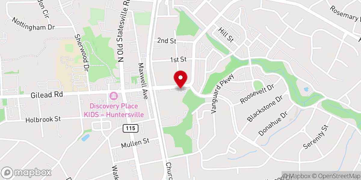 Map showing location of Hope Covenant Church