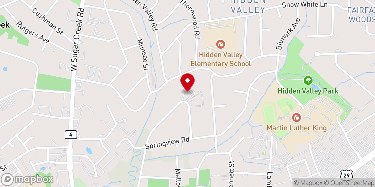 Map showing location of Faith Christian Methodist Episcopal Church
