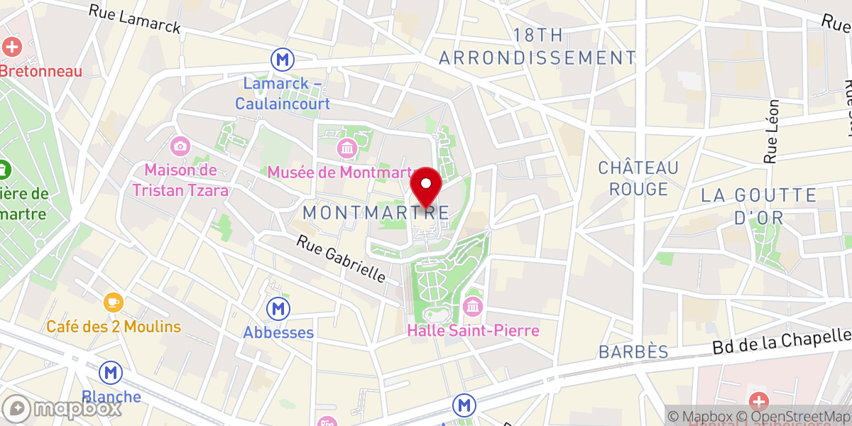 Map showing location of Basilique du Sacré-Cœur de Montmartre