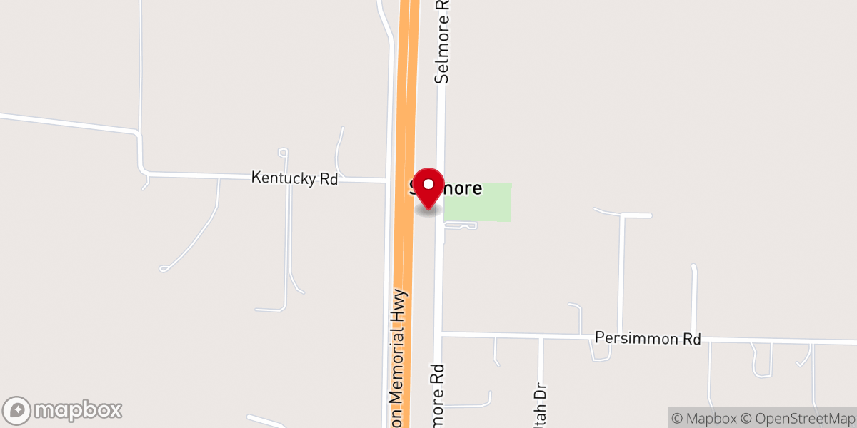 Map showing location of Selmore Christian Church