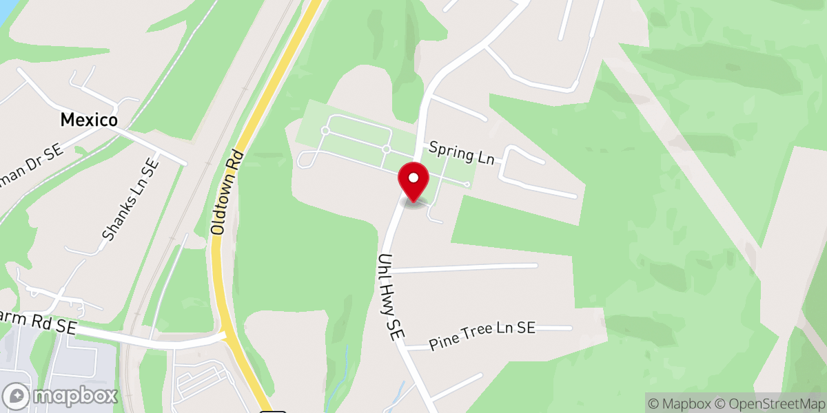 Map showing location of Davis Memorial