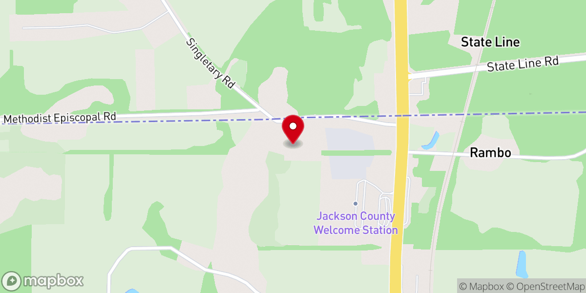 Map showing location of St John Ame Church