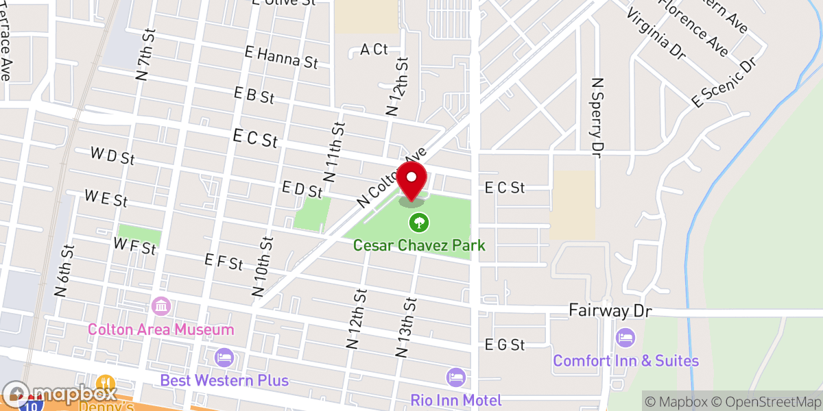 Map showing location of Gonzales Community Center