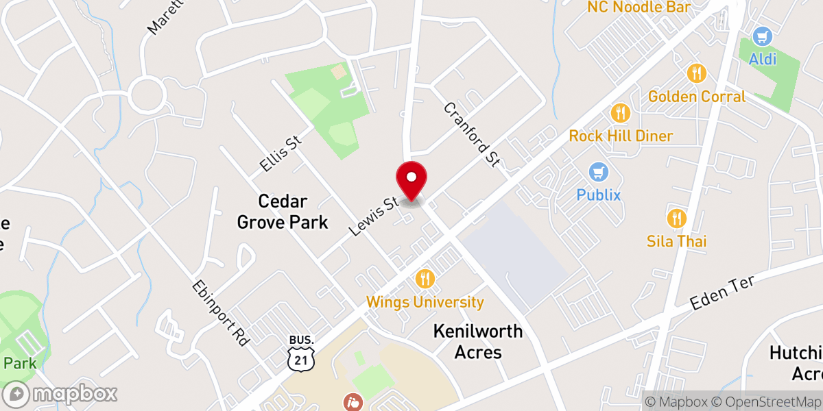 Map showing location of Grace Church of the Nazarene
