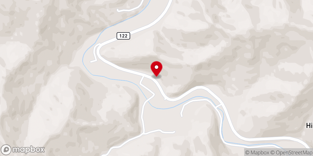 Map showing location of Pine Grove Baptist Church