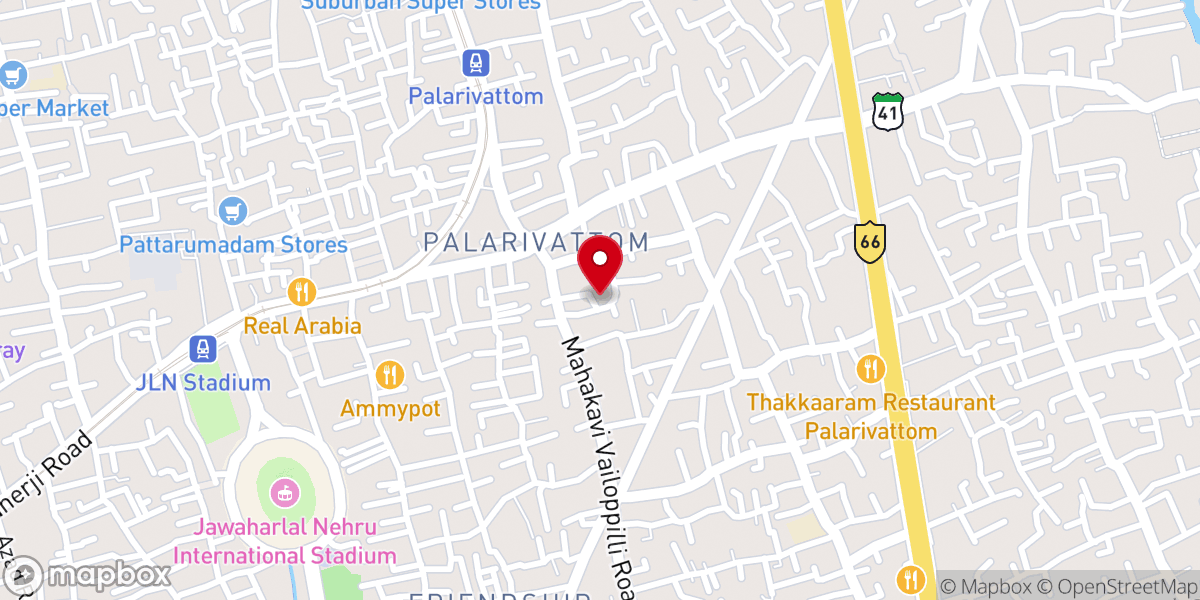 Map showing location of St. George Orthodox Valiyapally Palarivattom