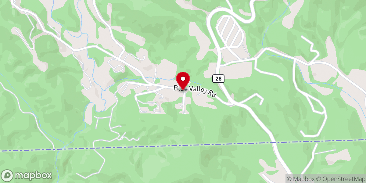 Map showing location of Clear Creek Church