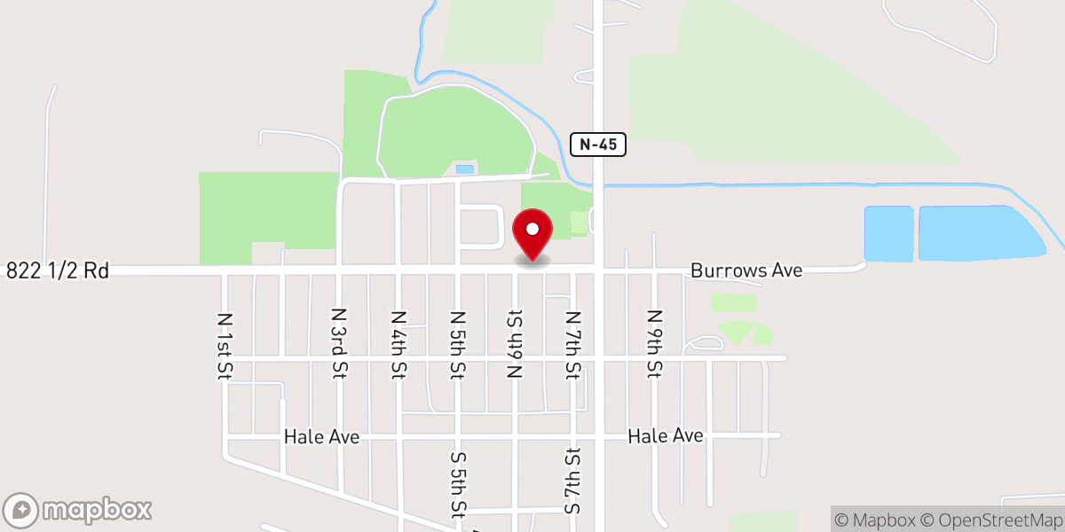 Map showing location of Zion Shell Creek Salem Church Office
