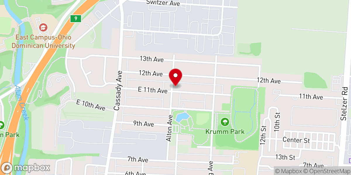 Map showing location of East Mount Olivet Church