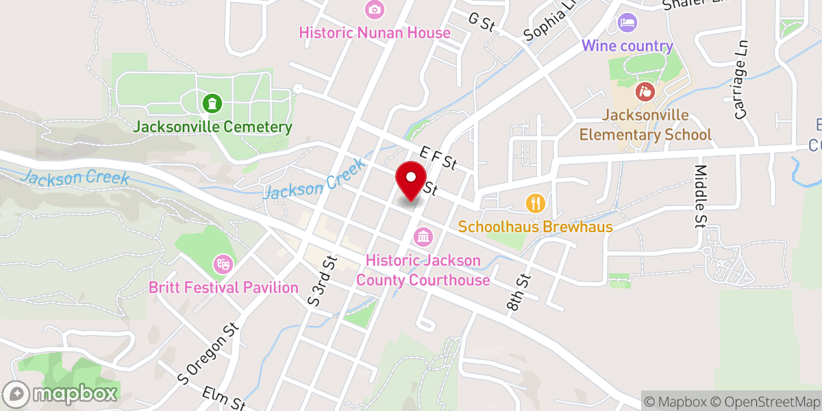 Map showing location of St Andrew's Anglican Church