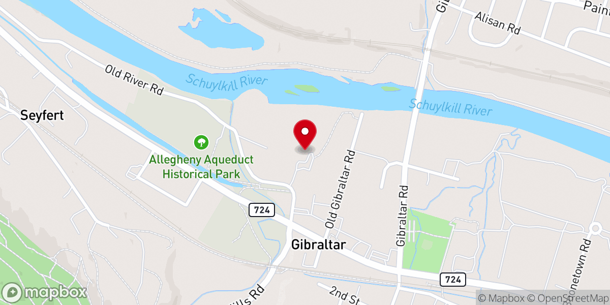 Map showing location of St. John's Evangelical Lutheran Church