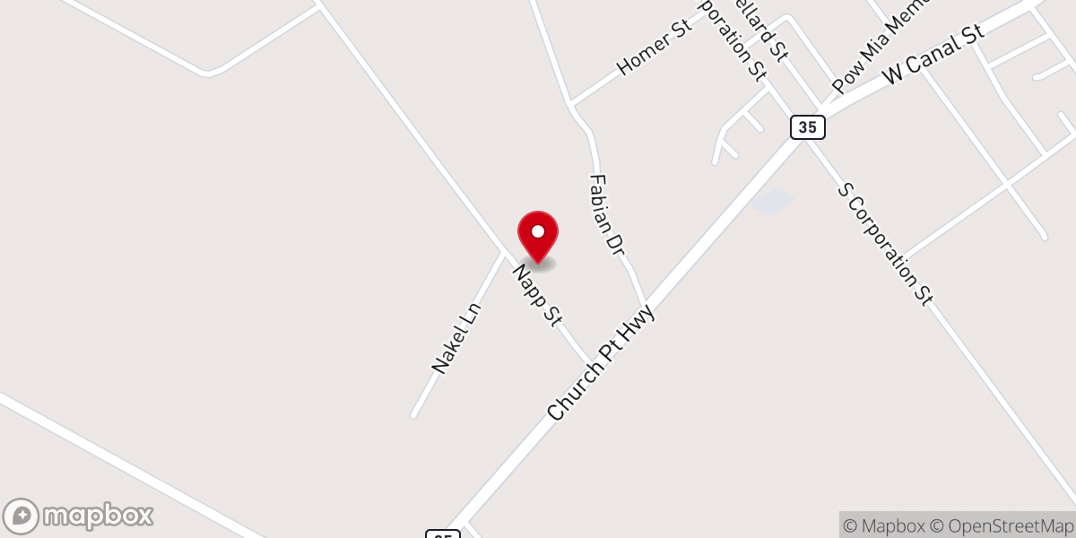 Map showing location of Church Point Baptist Mission