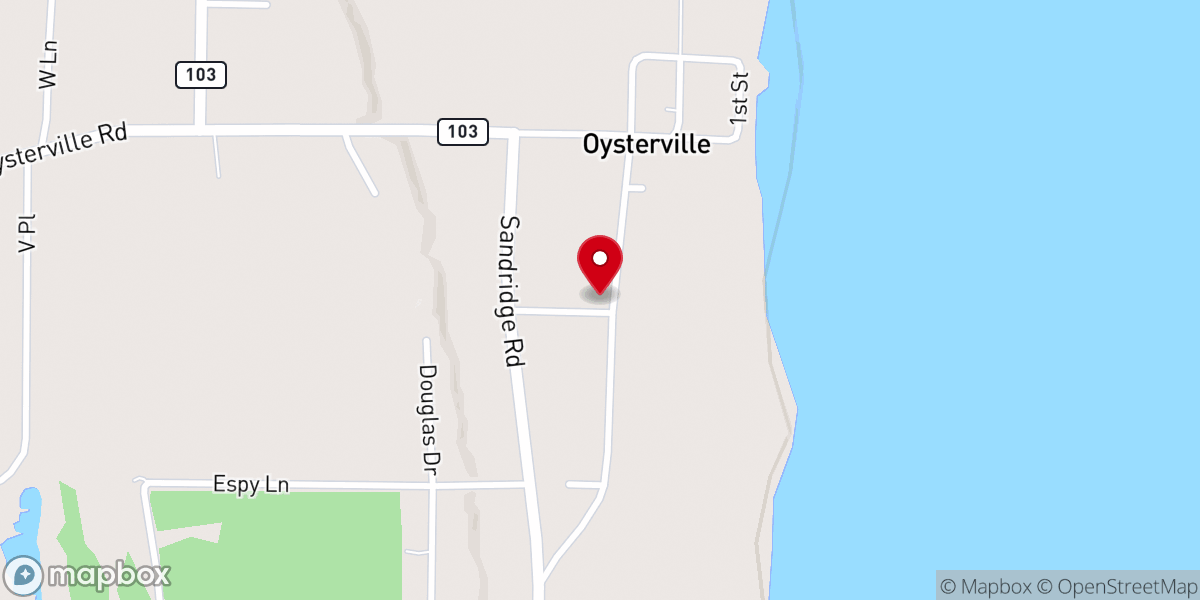 Map showing location of Oysterville Schoolhouse