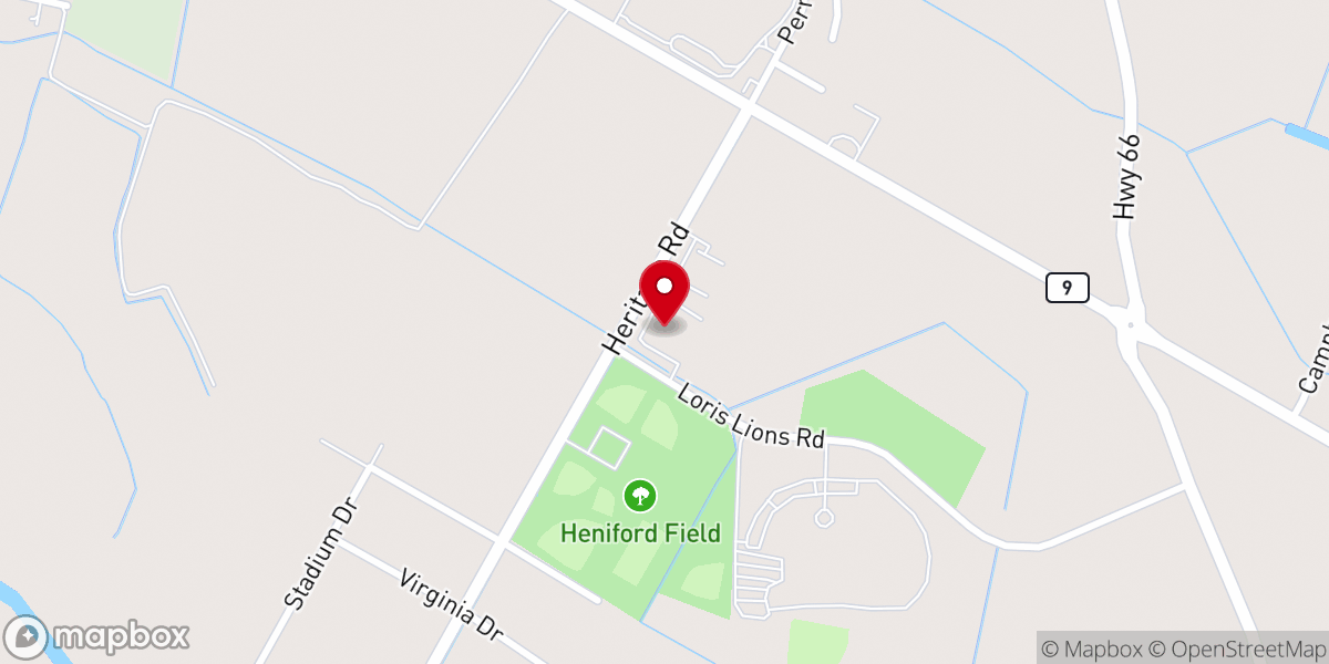 Map showing location of First Assembly of God