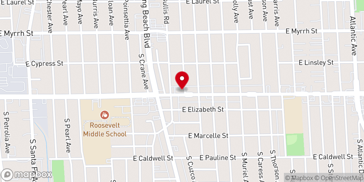 Map showing location of Calvary Baptist Church-Compton