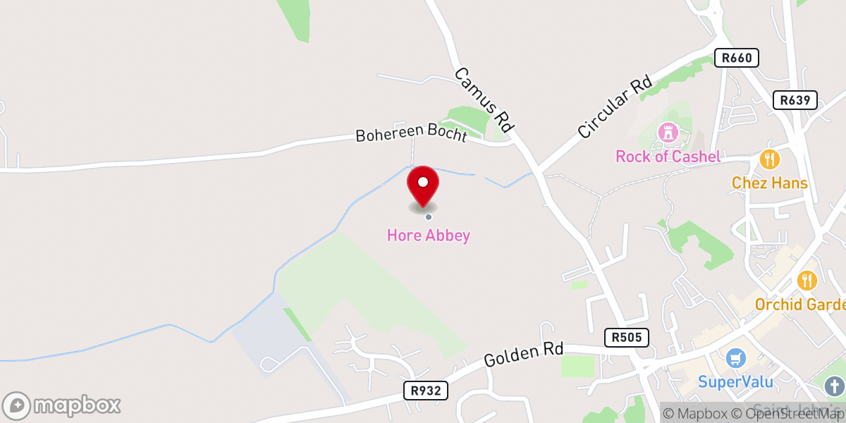 Map showing location of Hore Abbey