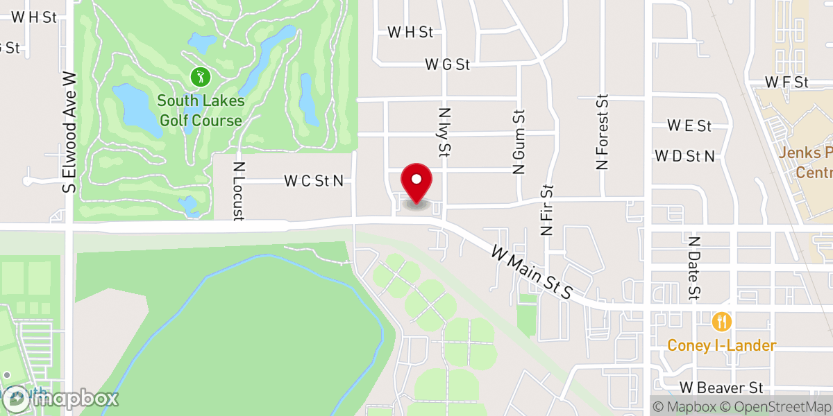 Map showing location of The Preschool At Jenks Church