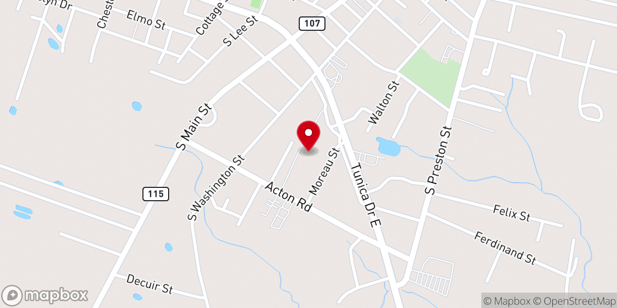 Map showing location of Avoyelles Community Health Center