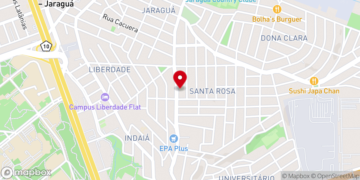 Map showing location of Igreja Batista do Jaraguá - IBAJ