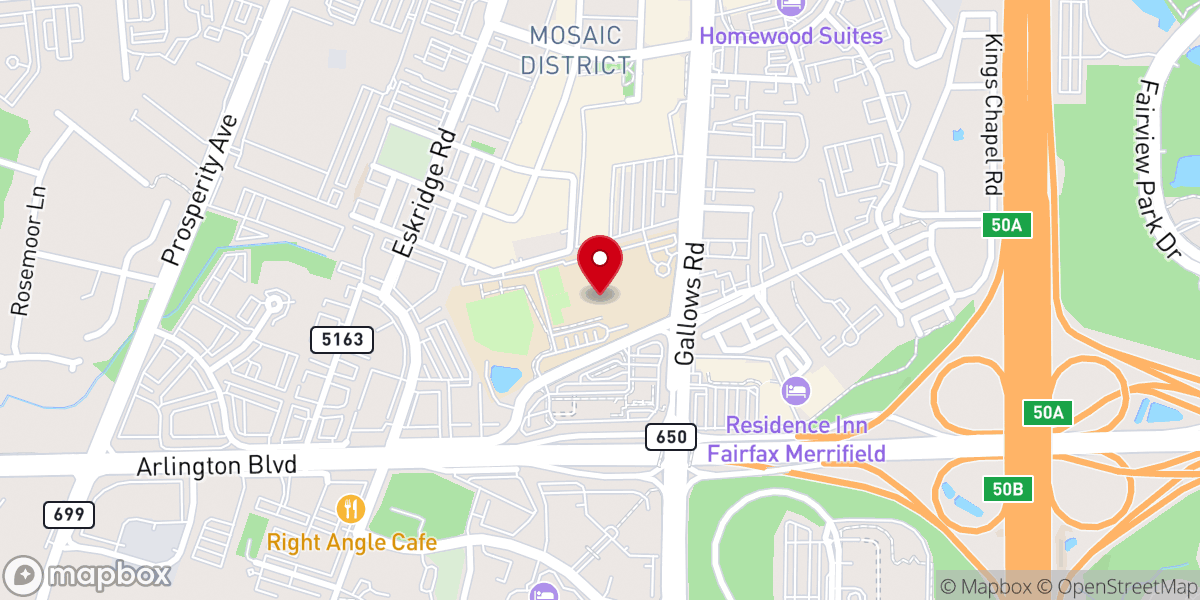 Map showing location of Chinese Bible Church of Fairfax