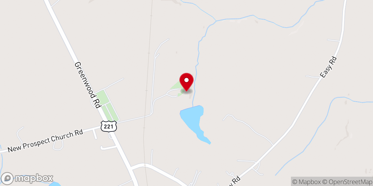 Map showing location of Rocky Spring Church