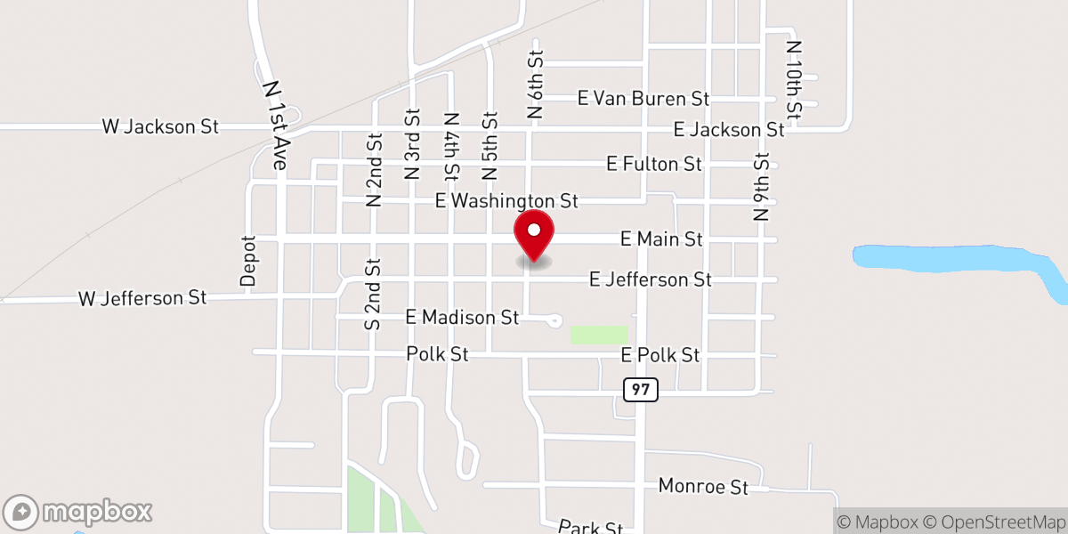 Map showing location of Cuba Baptist Church