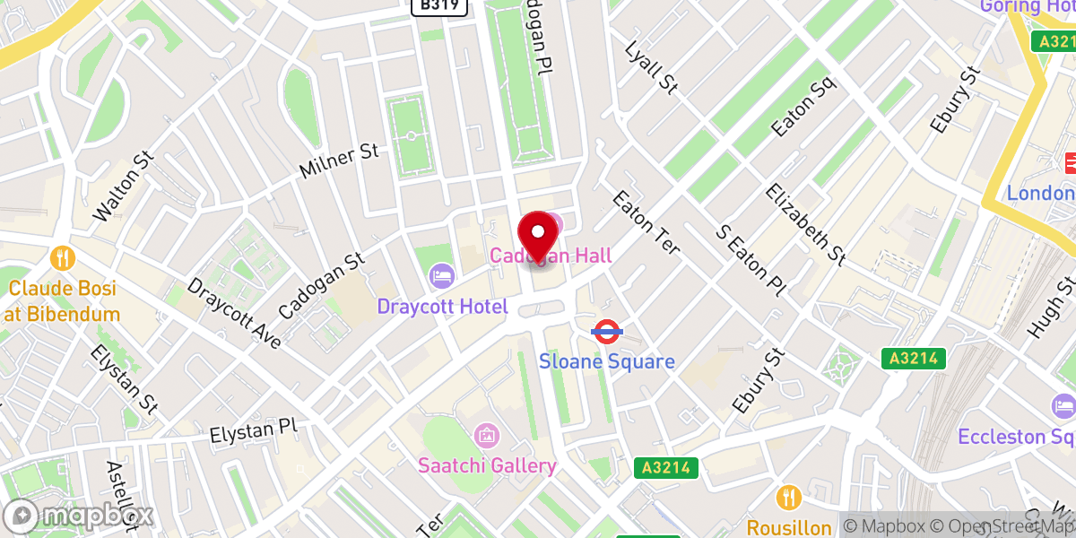 Map showing location of Holy Trinity Church, Sloane Square