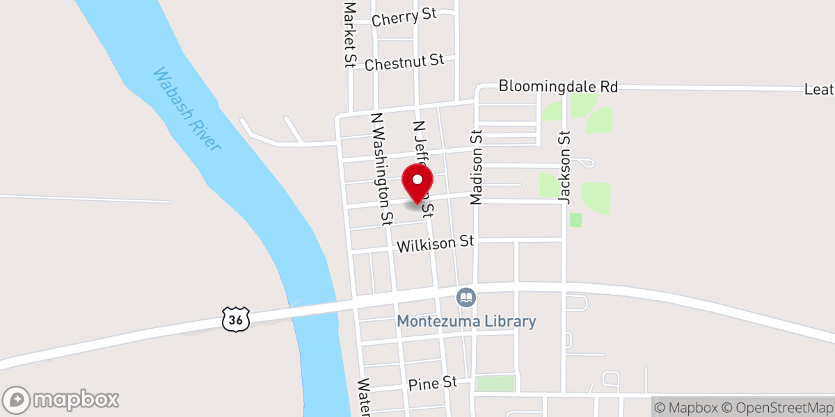 Map showing location of Christian Church