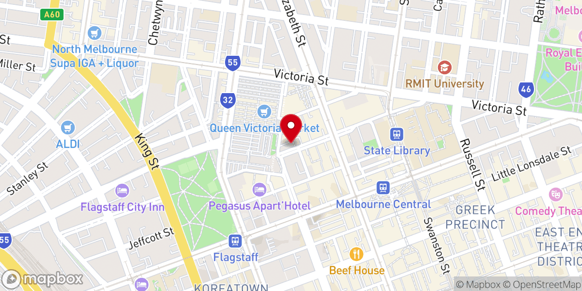 Map showing location of Pentecost Melbourne