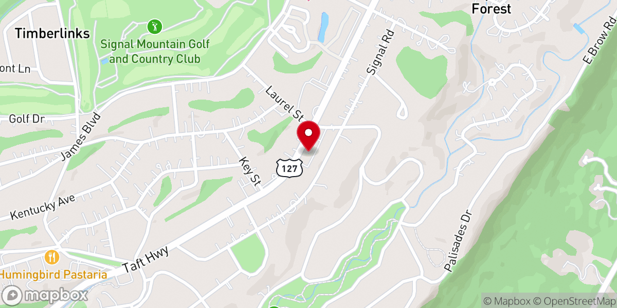 Map showing location of Signal Mountain Church of Christ