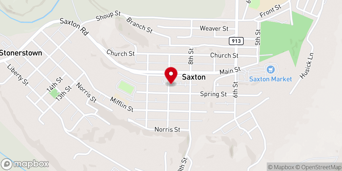 Map showing location of Saxton Borough Council