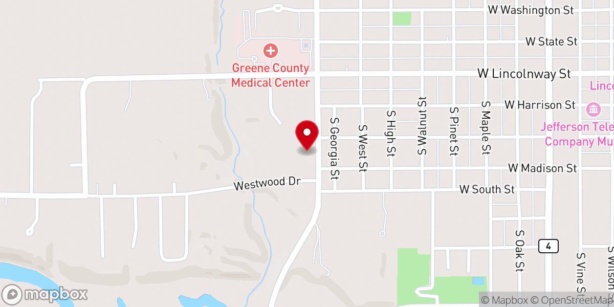 Map showing location of Gospel Open Bible Church