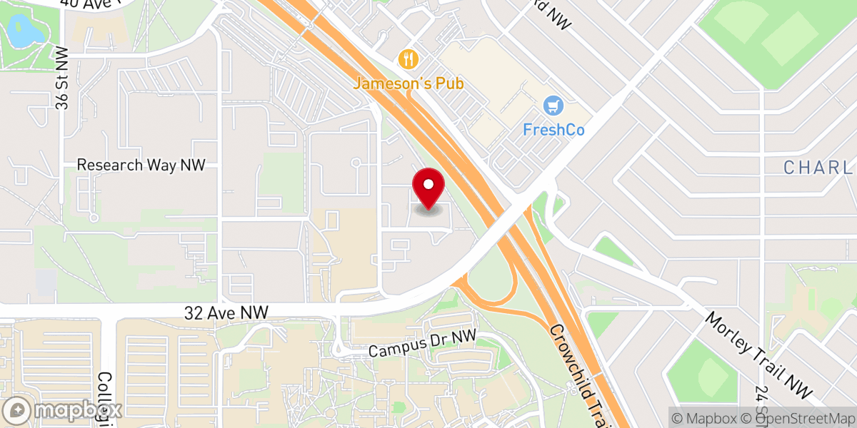 Map showing location of Foothills Lutheran Church