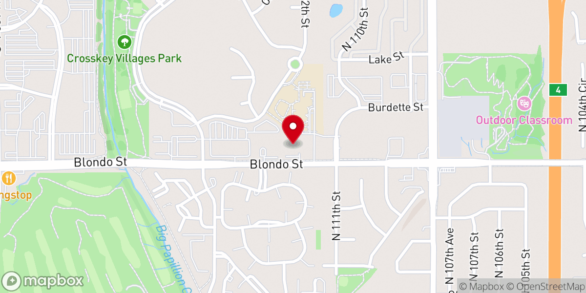 Map showing location of Hope Church