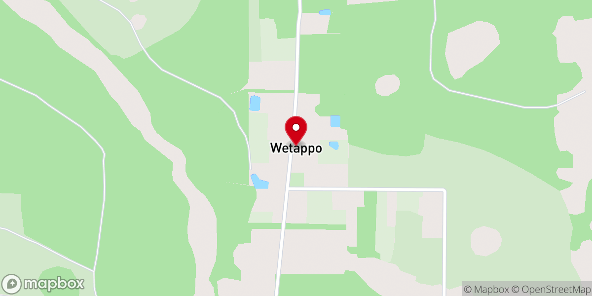 Map showing location of Wetappo