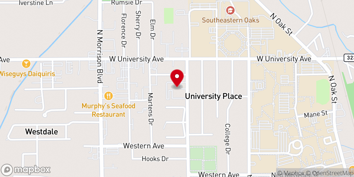 Map showing location of Immanuel Baptist Church