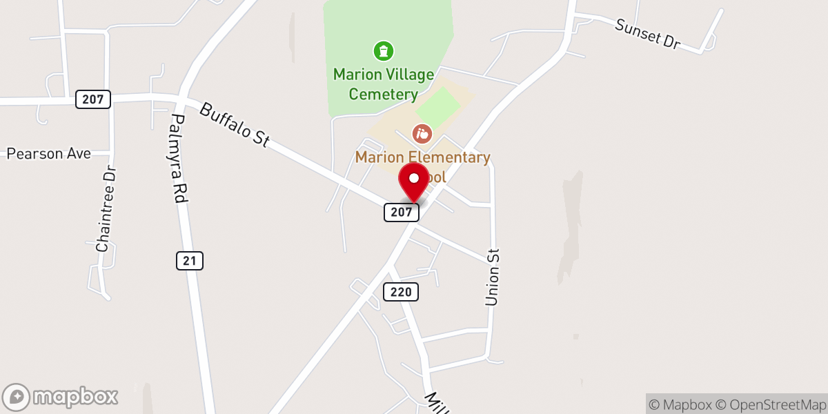 Map showing location of Marion Town Court