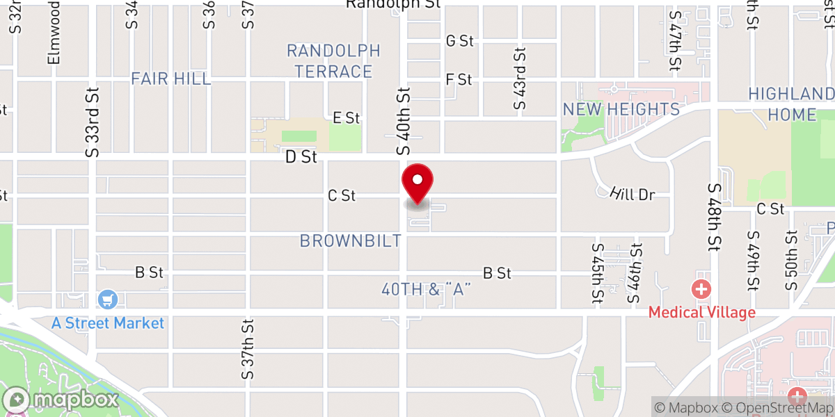 Map showing location of Our Saviour's Lutheran Church