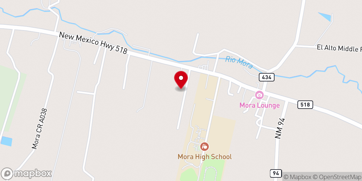 Map showing location of Mount Calvary Assembly of God