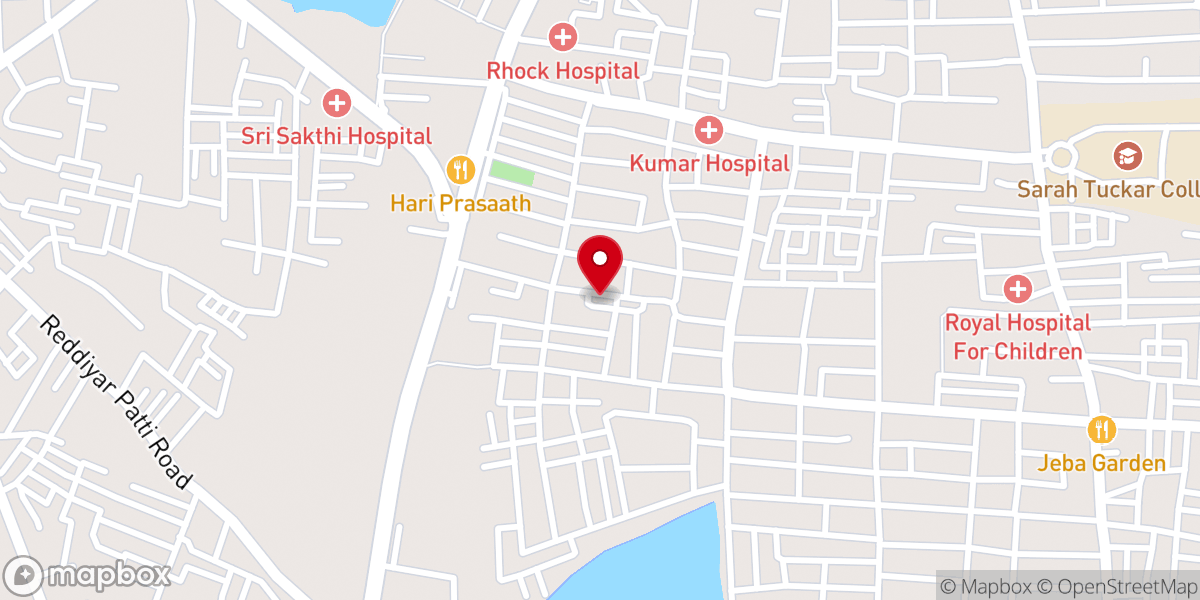 Map showing location of C.S.I St. Peter's Church