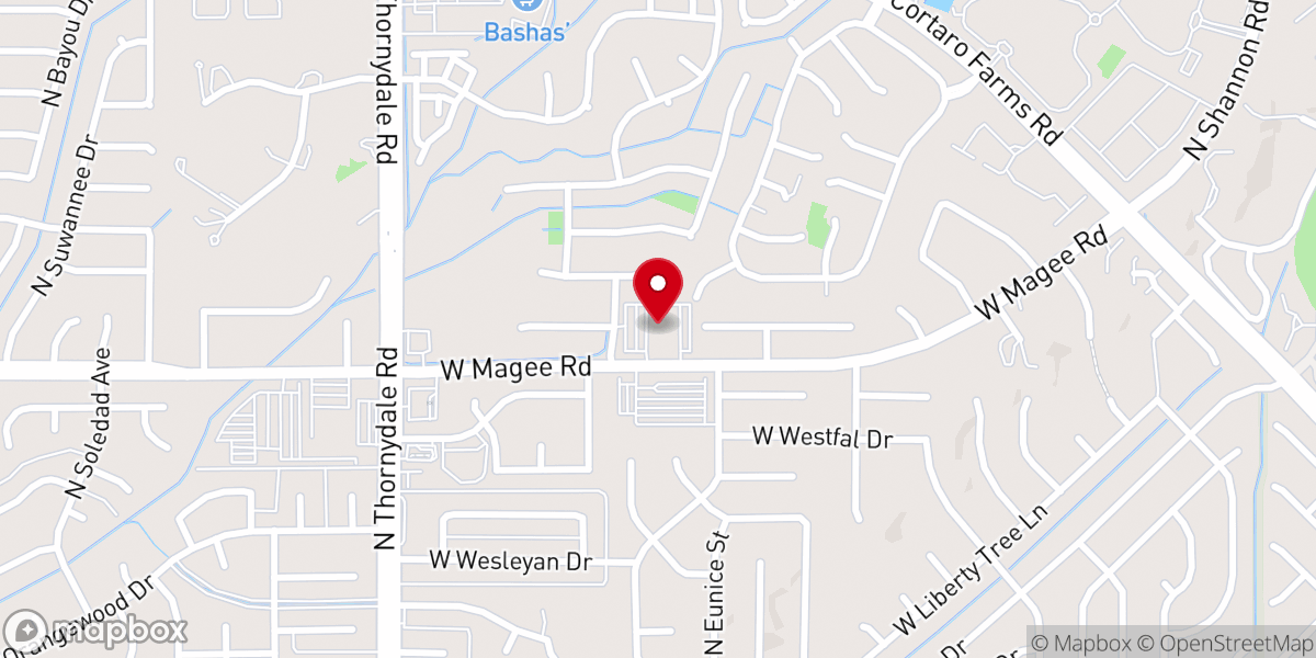 Map showing location of Tucson West Stake Center