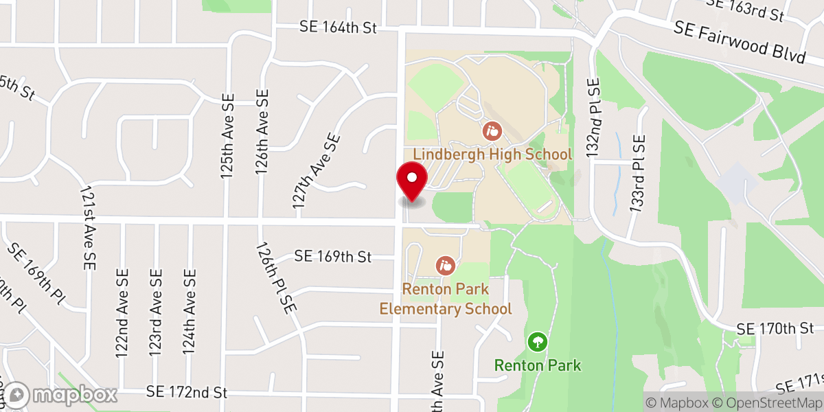 Map showing location of Renton Park Chapel Evangelical Church